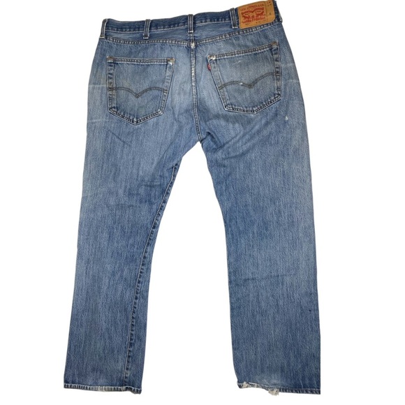 Levi’s 501’s Distressed Sz 40x32 (Measures 40x30) - Picture 2 of 9